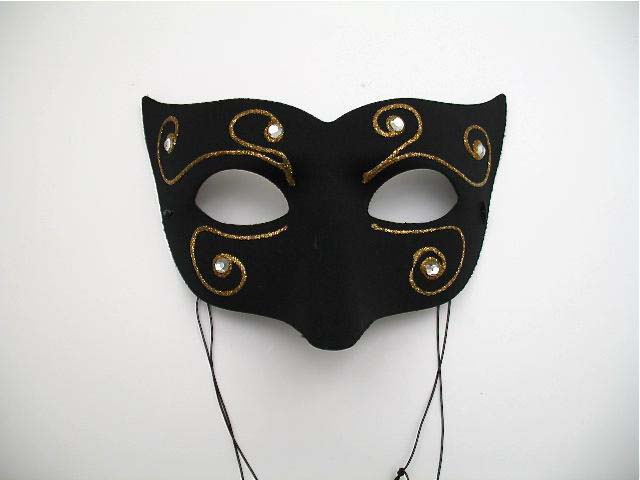 black amalfi mardi gras mask
