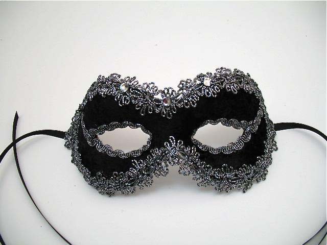 linz black rhinestone masquerade mask