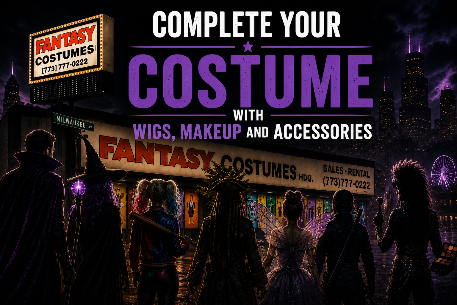Complete Your Costume with Wigs, Makeup and Accessories Complete Your Costume with Wigs, Makeup and Accessories