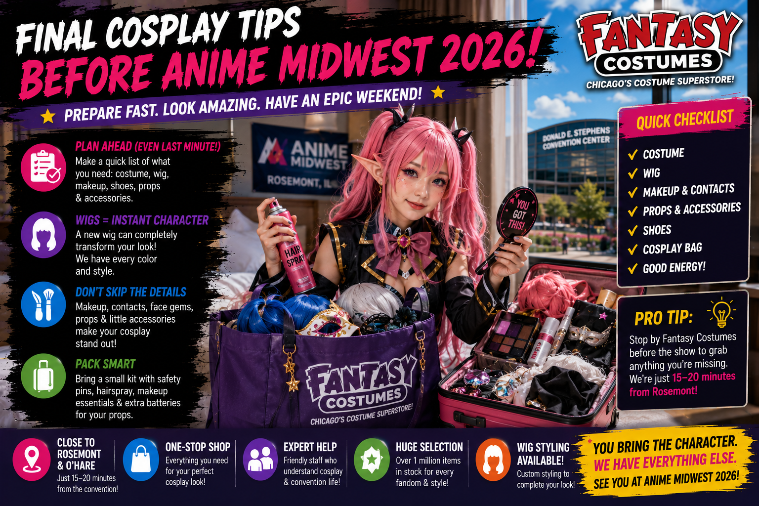 Final Cosplay Tips Before Anime Midwest 2026 Final Cosplay Tips Before Anime Midwest 2026