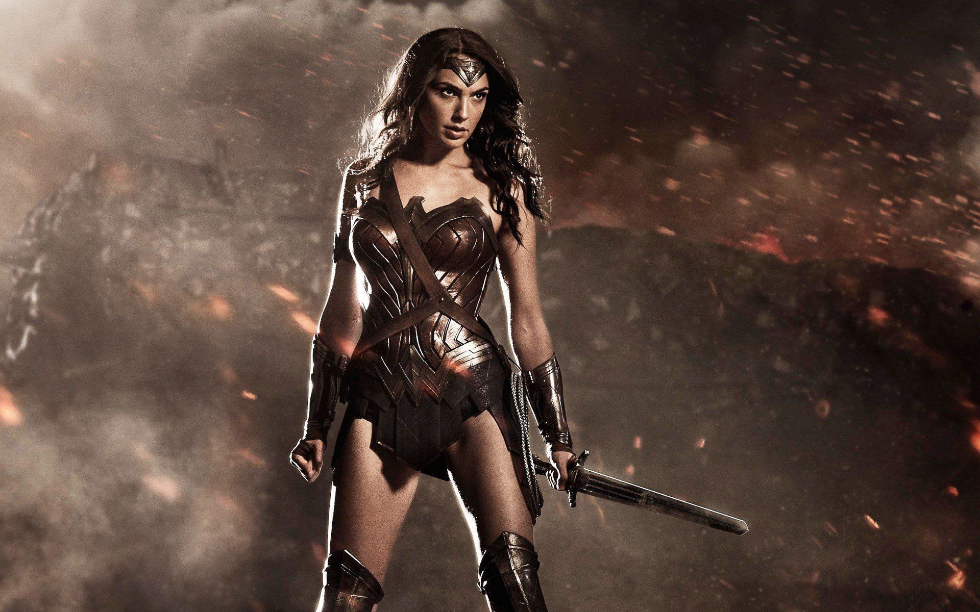 Gal Gadot as Wonder Woman in the 2017 motion picture