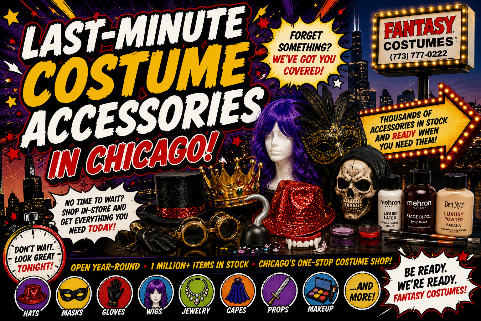 Last-Minute Costume Accessories in Chicago Last-Minute Costume Accessories in Chicago
