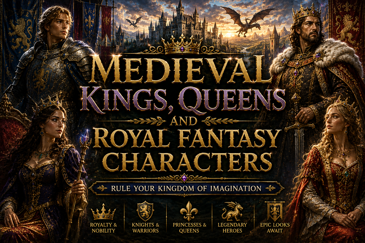 Medieval Kings, Queens and Royal Fantasy Characters Medieval Kings, Queens and Royal Fantasy Characters