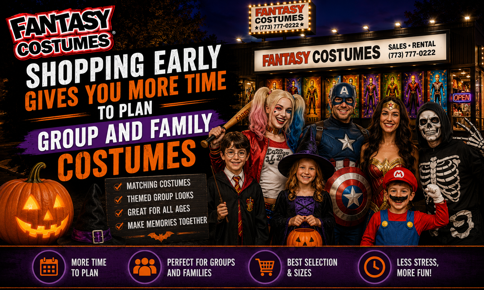 Shopping Early Gives You More Time to Plan Group and Family Costumes Shopping Early Gives You More Time to Plan Group and Family Costumes