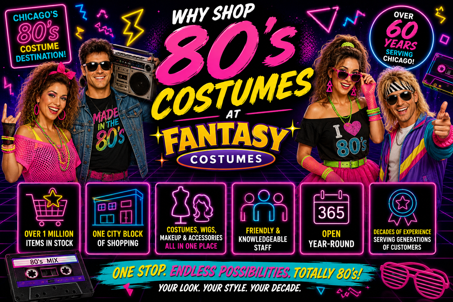 Why Shop 80's Costumes at Fantasy Costumes?