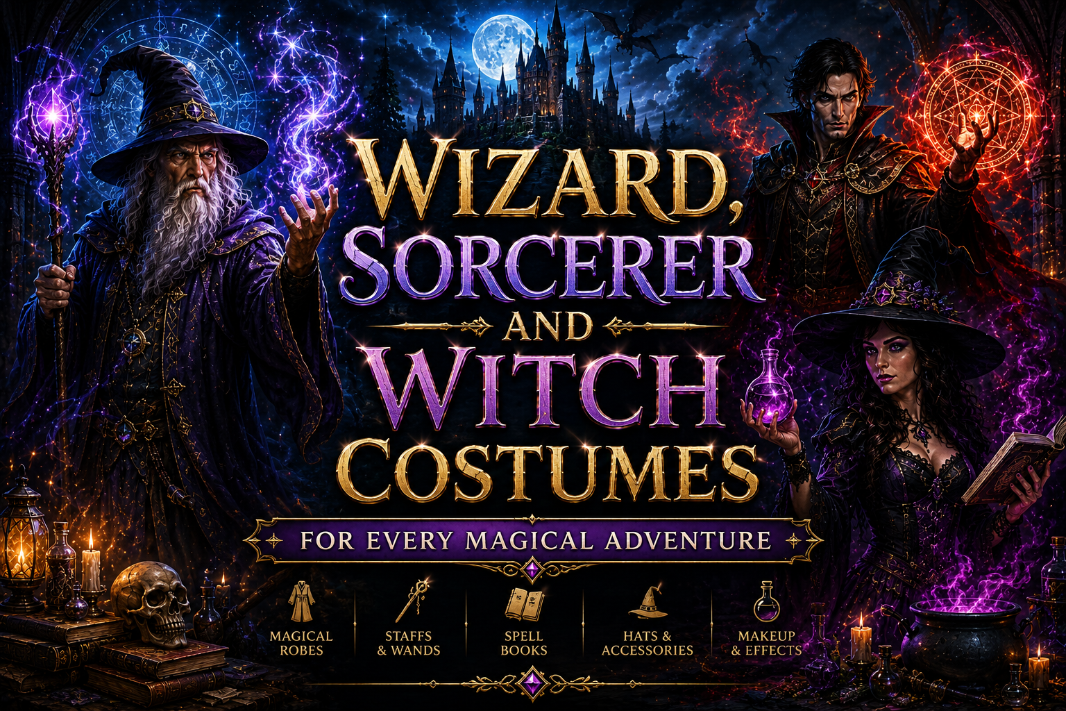 Wizard, Sorcerer and Witch Costumes for Every Magical Adventure Wizard, Sorcerer and Witch Costumes for Every Magical Adventure